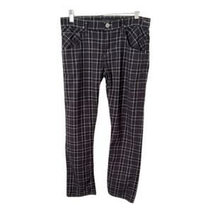 Vintage Goldsign “Hisjean” Plaid Cigarette Trousers – Y2K Cropped Pants